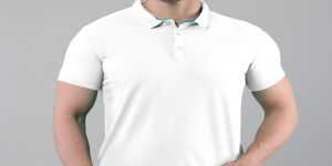 Mens White Sap Matty Dri Fit Polo T-Shirts