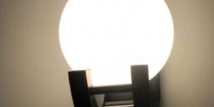 Moon Wall Light Black Bulb