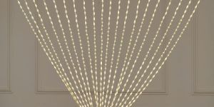 Creamy Wooden Beaded Curtain