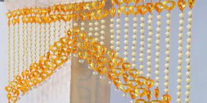 PVC Orange Beads Door Hanging Toran