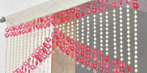 PVC Pink Beads Door Hanging Toran