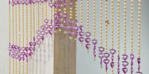 PVC Purple Beads Crystal Door Curtain