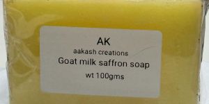 Handmade Almond Saffron Goats Milk Soap