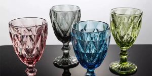 Transparent Water Goblet Glasses