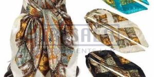 Women Elegant Satin Neck Scarf