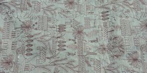 Pink Unique Pattern Sequin Embroidered Silk Fabric