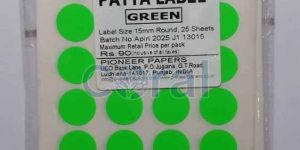 Coral Green Paper Label