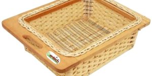Wooden Wicker Basket