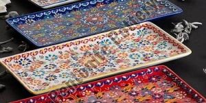 Rectangular Ceramic Snack Platter