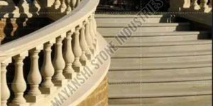 Natural Finish Stone Railing Pillar