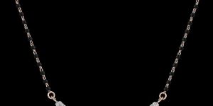 Intricate Diamond Pendant Mangalsutra
