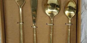 Polished Brass Cutlery Set
