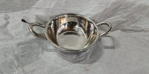 Polished Stainless Steel Oval Serving Bowl
