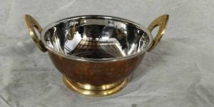 Stainless Steel Brass Hammered Kadai