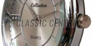 Silver Black Men Diamond Analog Watch