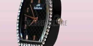 Stainless Steel Ladies Diamond Analog Watch