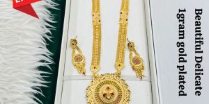 Ladies 1 Gram Gold Plated Pendant Set