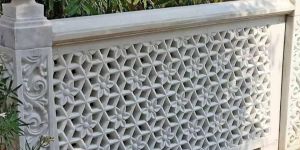 Rectangular White Sandstone Jali
