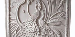 Sandstone Peacock Wall Mural