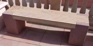 Straight Sandstone Garden Bench