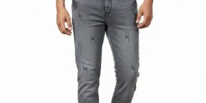 Mens Grey Denim Jeans