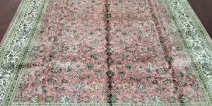 All OVER Rose Handmade Silk Cotton Carpet