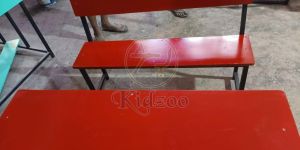 Solid Wood School Desk 2 Seater with Bench