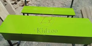 Wooden Classroom Desk 2 Seater with Storage Shelf