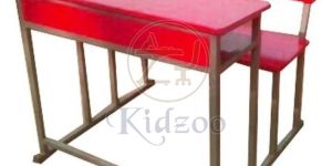 Wooden Primary School Desk 2 Seater with Storage