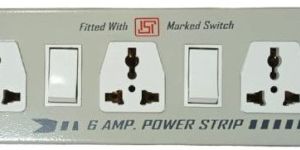6 AMP Power Strip (4 Sockets)