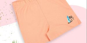 Peach Shorts with Go Surf Print