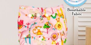 Reusable Baby Cloth Diaper With Adjustable Snap Button