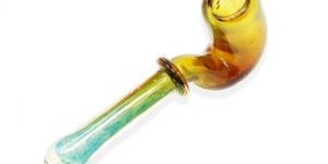 Amber Glass Oil Burner Pipe with Gradient Stem