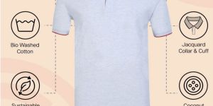 mens white melange cotton t shirt