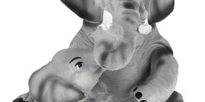 Resin Elephant & Child Statue