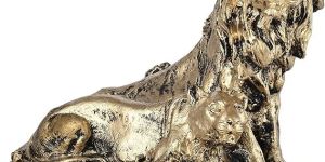 Resin Lion Pair Statue