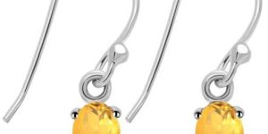 Ladies Natural Citrine Earring