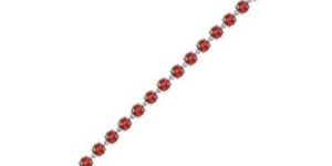Red Garnet Adjustable Chain Bracelet