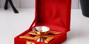 Brass Swastik Diya Gift Set