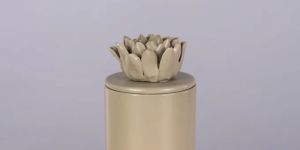 Waterlily Pond (Cream) Ceramic Scented Jar Candle