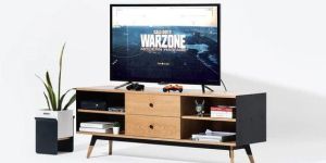 WRAP WICKER TV CONSOLE