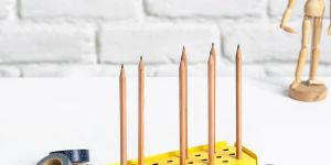 YELLOW PENCIL-HOLDER
