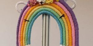 Unicorn Multi-color Macrame Wall Hanging
