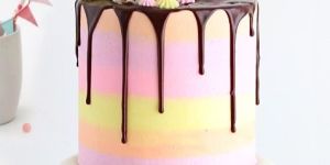 Striped Chocolate Cake