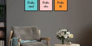 Positive Mind, Positive Vibes, Positive Life Set of 3 Wall Hanging