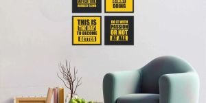 Stop Thinking Start Doing Beautiful Motivational Set of 4 Wall Frames