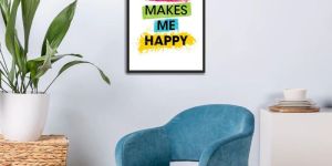 Your Love Makes Me Happy Premium Wall Frames