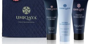 UNIQAYA BEST SELLER SKINCARE COMBO OF HYDRA SUNSCREEN, FOOT CREAM, AND TINTED SUNSCREEN TRIAL PACK