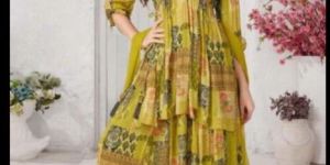 Graceful Muslin Sharara Set with a Matching Dupatta