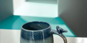 Midnight Bloom Ceramic Cup